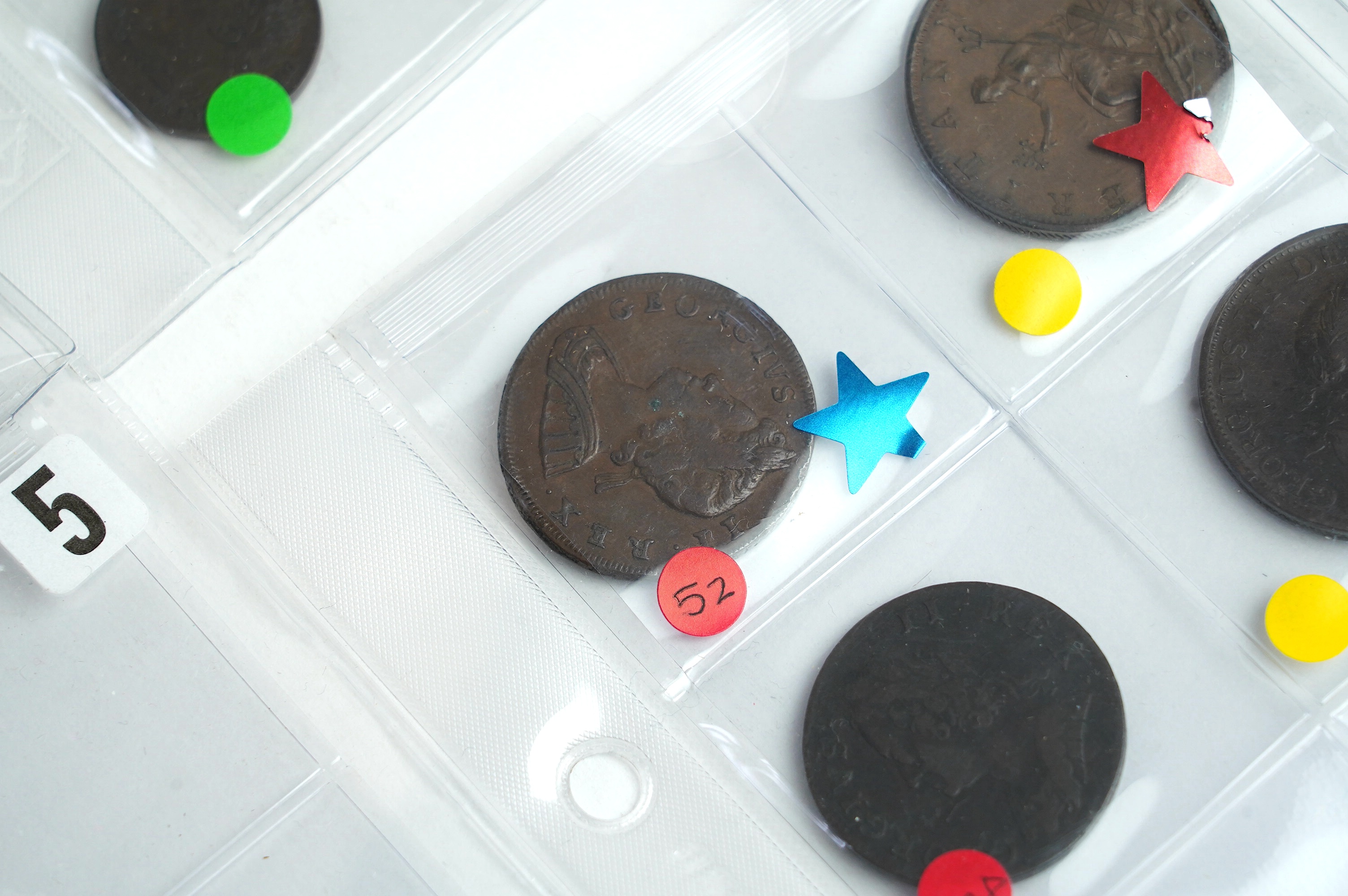 British coins, George II to William IV, crowns to farthings